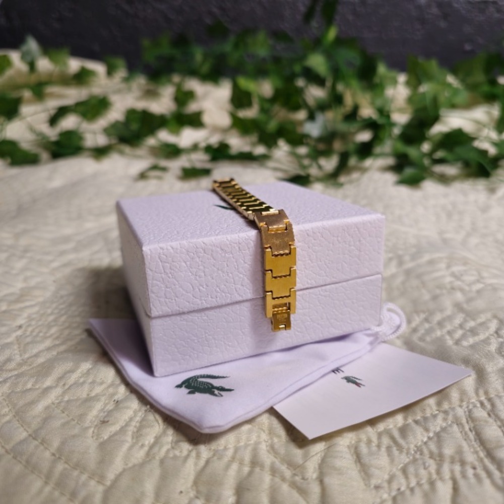 Lacoste Metropole Gold-Tone Bracelet -- Like New / 8 Inch - Picture 5 of 6